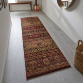 Kendra 135R Red and Rust Moroccan Stripe Runner Rug - Pendle Village Furniture